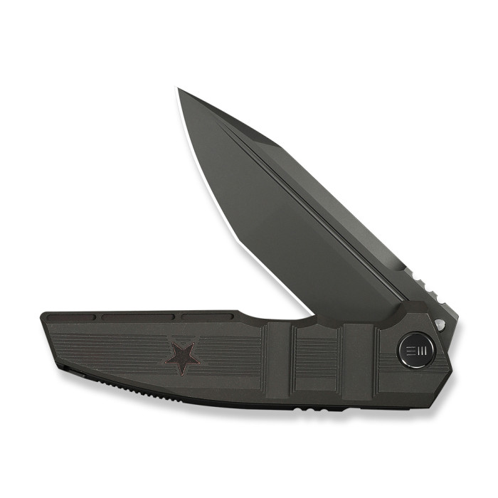 Нож складной туристический Weknife Breach (9.8 см) Bohler M390 / Titanium угольно-серый  