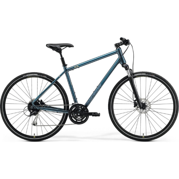 Велосипед Merida 2021 crossway 100 l(55) teal-blue(silver-blue/lime) 