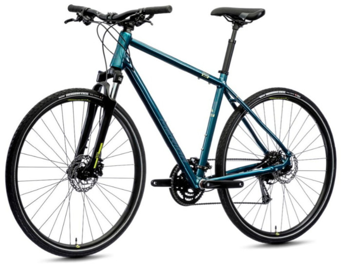 Велосипед Merida 2021 crossway 100 l(55) teal-blue(silver-blue/lime)  