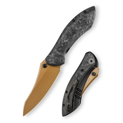 Нож Trivisa Rhino-RG, M390, Карбон, Золотой/Черный (JM08-RG-M)