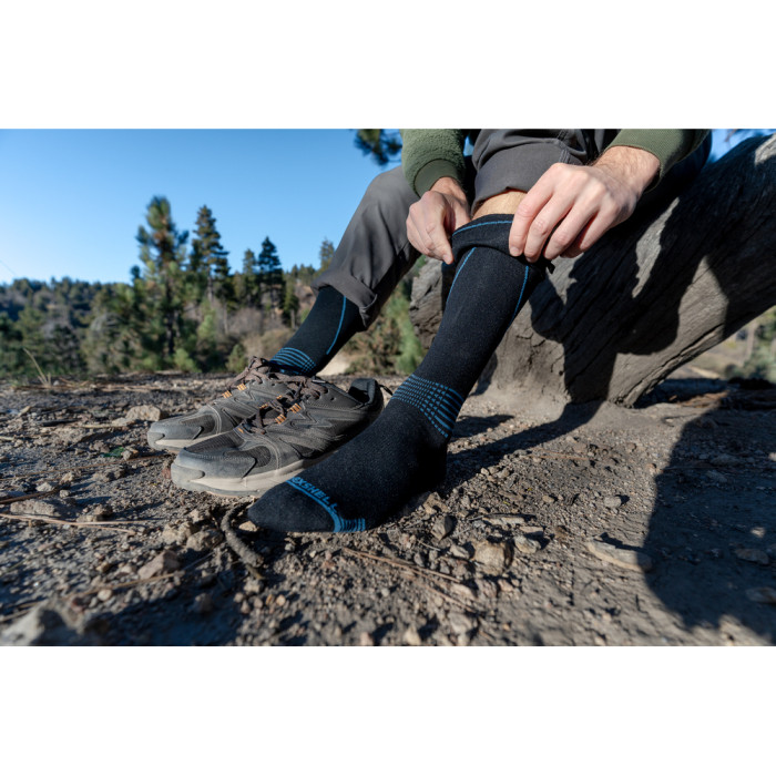 Водонепроницаемые носки Dexshell Longlite Socks 2.0, голубые полоски, размер S (36-38)  