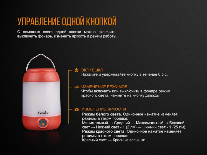 Кемпинговый фонарь Fenix CL23 (зелёный), 300 лм, AA  