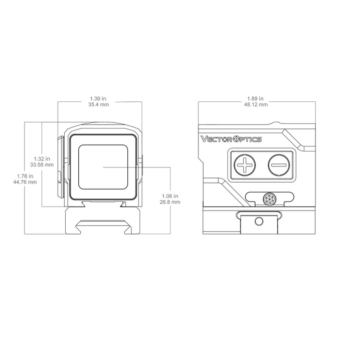 Прицел коллиматорный Vector Optics Frenzy Plus 1x18x20 Enclosed 3MOA VOD footprint  
