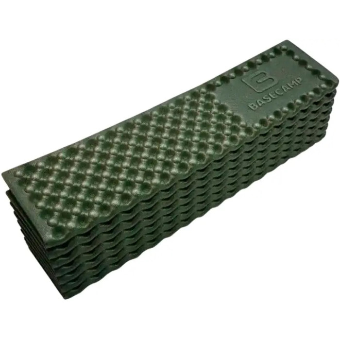 Коврик кемпинговый, каремат BaseCamp Legion NEW XPE, 185х55х1,5 см, Olive Green (BCP 20101)  