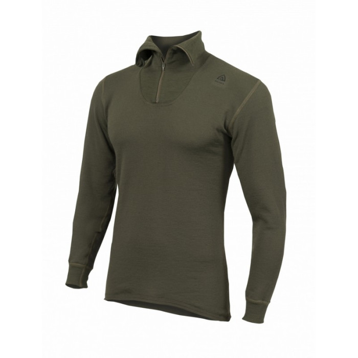 Термофутболка Aclima HotWool 230 gr Polo W/Zip Unisex OliveNight, S 