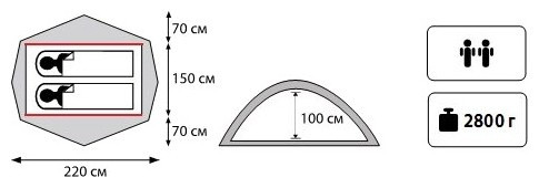 Палатка Tramp Wild 2, TRT-047.02  
