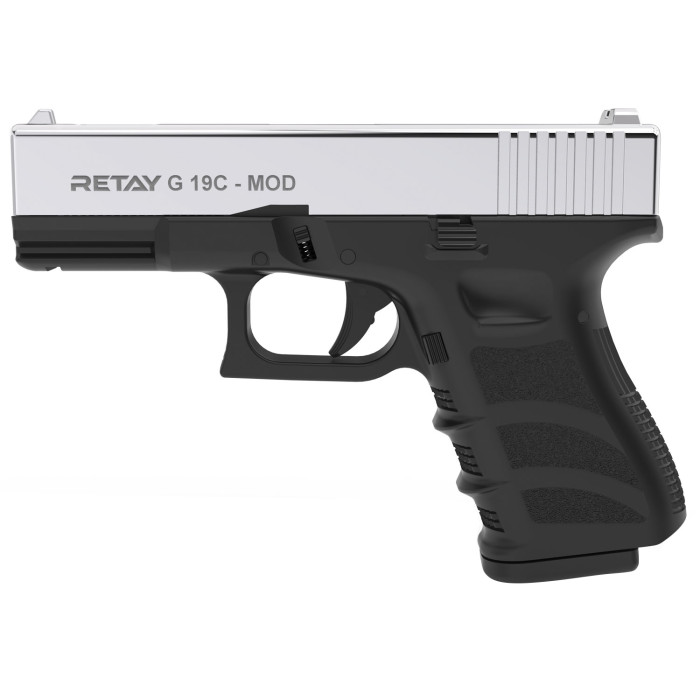 Пистолет стартовый Retay G 19C 9мм nickel (X614209N)  