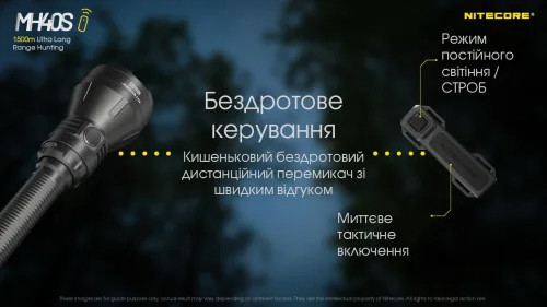 Фонарь Nitecore MH40S (Luminengin G9, 1500 люмен, 7 режимов, 2x21700, USB Type-C), комплект  