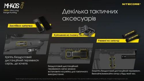 Фонарь Nitecore MH40S (Luminengin G9, 1500 люмен, 7 режимов, 2x21700, USB Type-C), комплект  