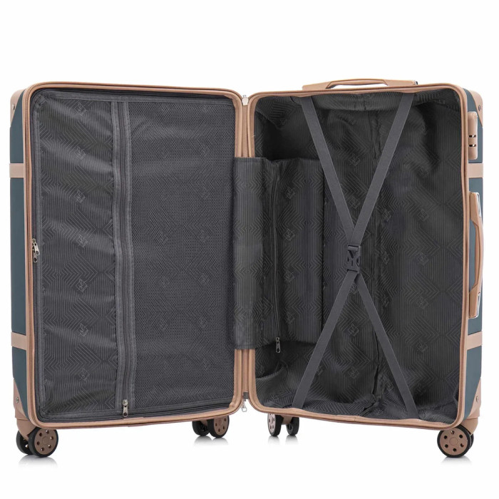 Чемодан Semi Line 20" (S) Green-Navy (T5838-2)  