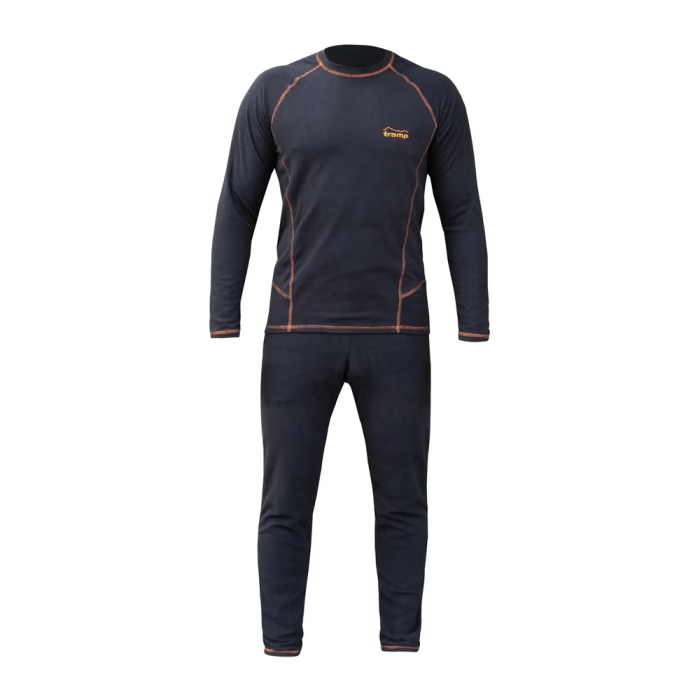 Термобелье мужское Tramp Microfleece комплект (футболка+штаны) black UTRUM-020, UTRUM-020-black-L  