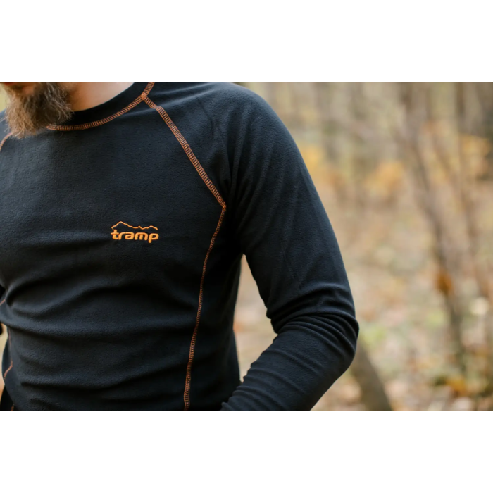 Термобелье мужское Tramp Microfleece комплект (футболка+штаны) black UTRUM-020, UTRUM-020-black-L  