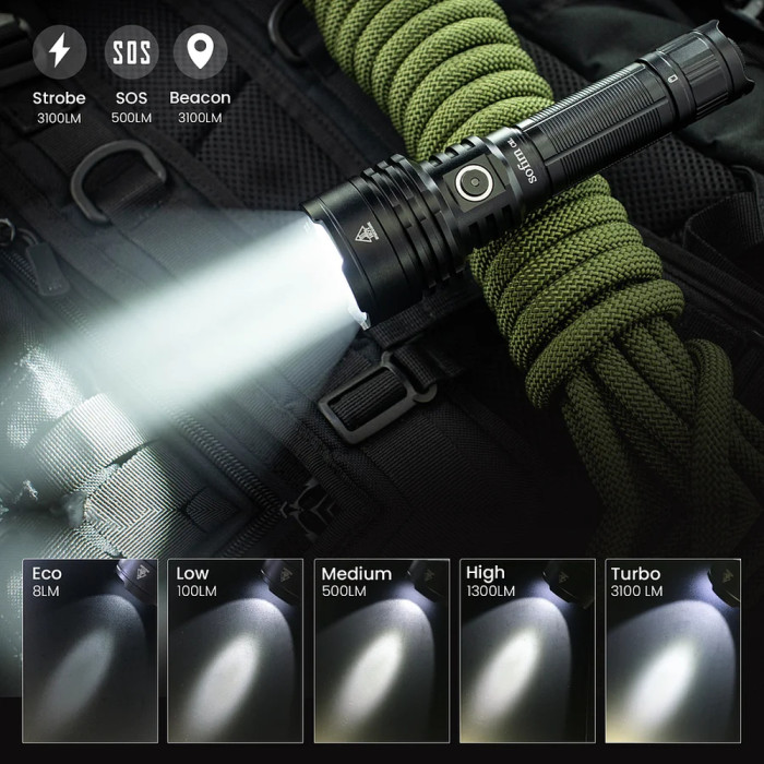 Фонарь тактический Sofirn C8L XHP50D-HI LED 3100lm 1*21700  