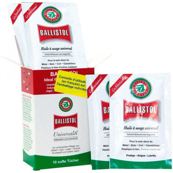 Салфетки для чистки Ballistol Klever Universalol (10шт/уп) (21950)  