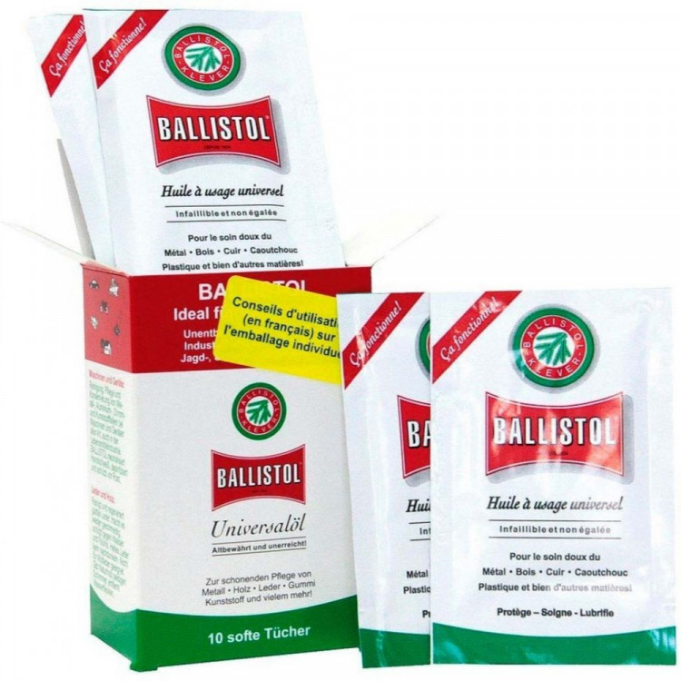 Салфетки для чистки Ballistol Klever Universalol (10шт/уп) (21950) 