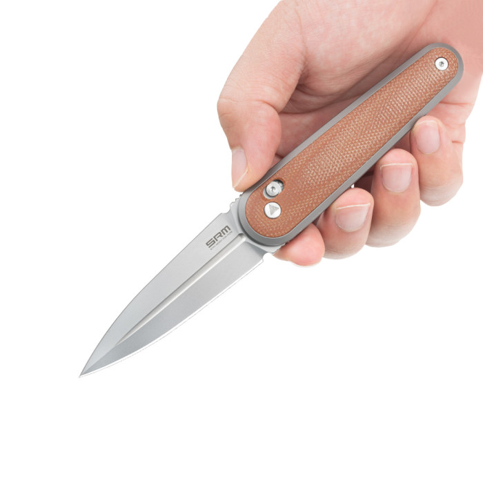 Нож складной SRM Twin 251MB-MN, коричневый  