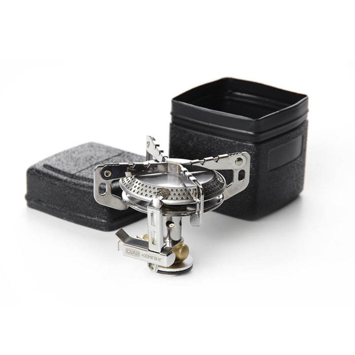 Горелка портативная газовая для кемпинга СИЛА Конфорка с пьезоподжигателем 75х75х75 мм  