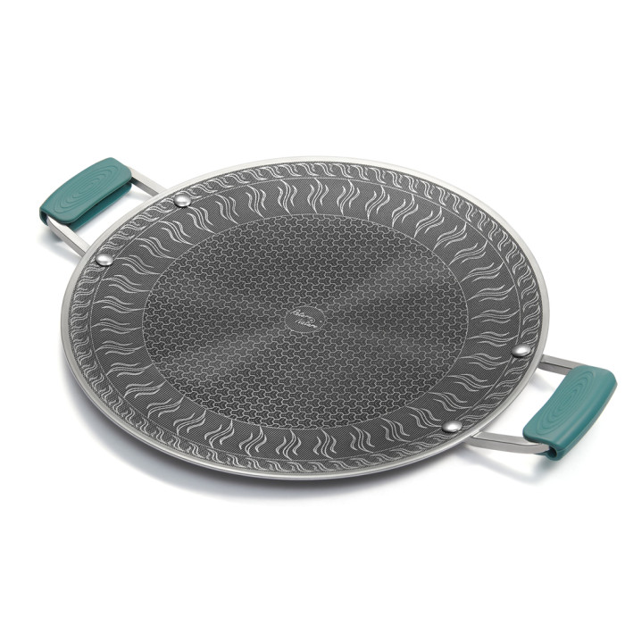 Сковорода из нержавеющей стали с силиконовыми ручками Naturehike CNK2550CF011, 34 х 34 см  