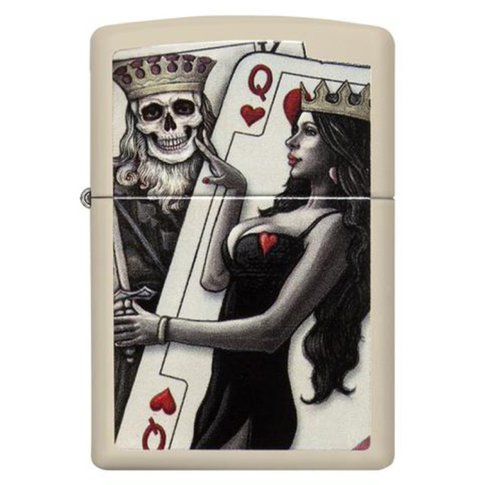 Зажигалка Zippo 49453 Skull King Queen Beauty 49942  