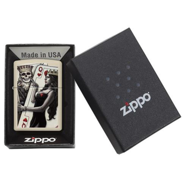 Зажигалка Zippo 49453 Skull King Queen Beauty 49942  
