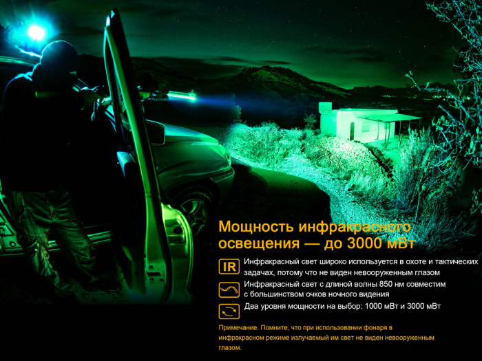 Тактический фонарь Fenix TK25IR XP-G2 (S3), 1000 люмен  