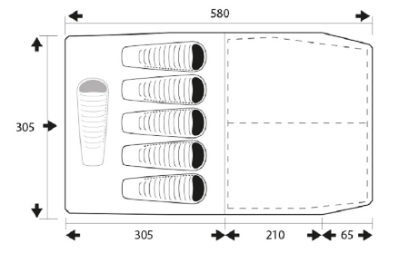 Палатка Trimm MONZUN lagoon/grey  