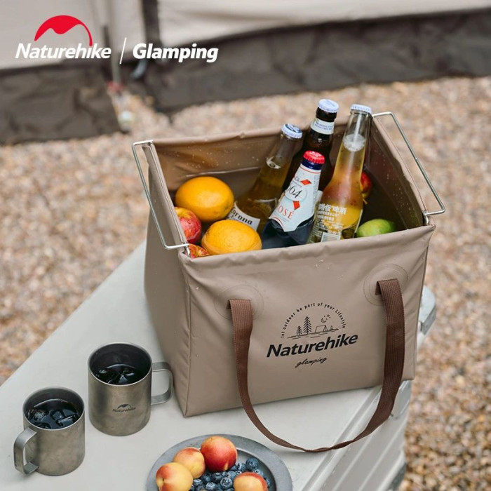 Складной контейнер для воды из ПВХ Naturehike CNH22SN002, 20л, светло-коричневый  