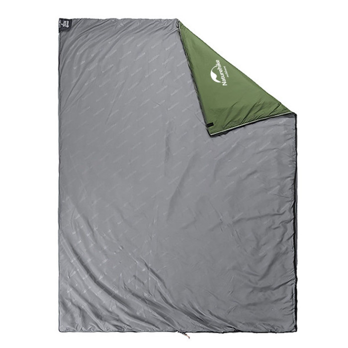 Спальник сверхлегкий Naturehike LW180 NH21MSD04 правый (15°C), p-p XL, темно-зеленый  