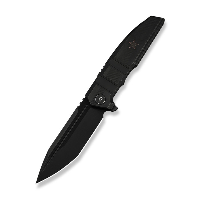 Нож складной туристический Weknife Breach (9.8 см) Bohler M390 / Titanium черный  