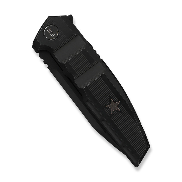 Нож складной туристический Weknife Breach (9.8 см) Bohler M390 / Titanium черный  