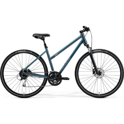 Велосипед Merida 2021 crossway 100 l(l) teal-blue(silver-blue/lime)