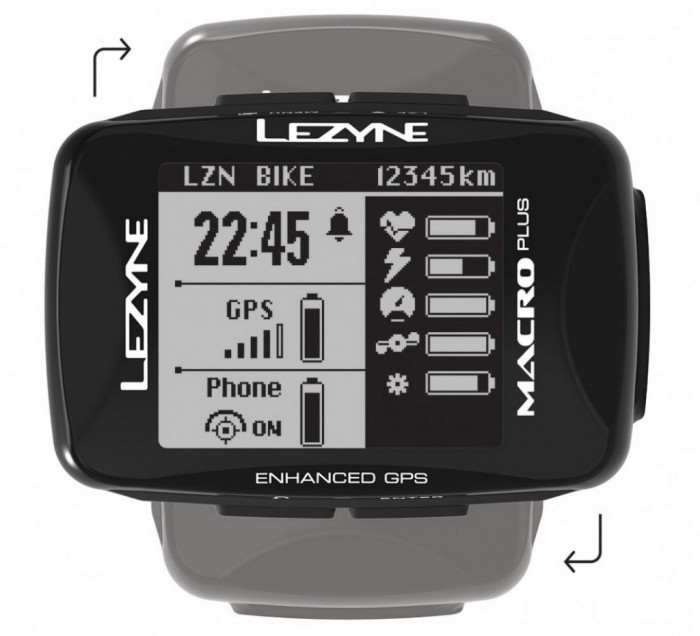 Компьютер Lezyne GPS MACRO PLUS GPS черный  