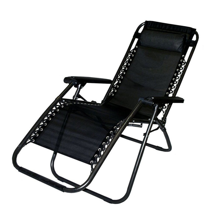Шезлонг KingCamp Deckchair Enlarged Style (KC3903) Black 