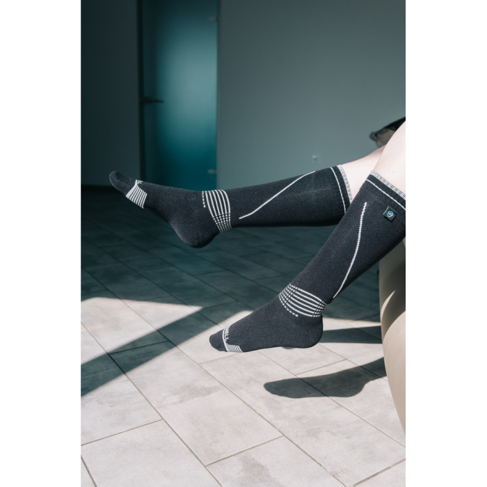 Водонепроницаемые носки Dexshell Longlite Socks 2.0, голубые полоски, размер M (39-42)  