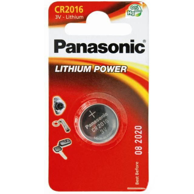 Батарейка Panasonic CR 2016 BLI 1 Lithium  