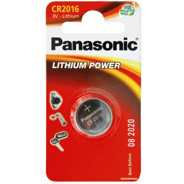 Батарейка Panasonic CR 2016 BLI 1 Lithium 