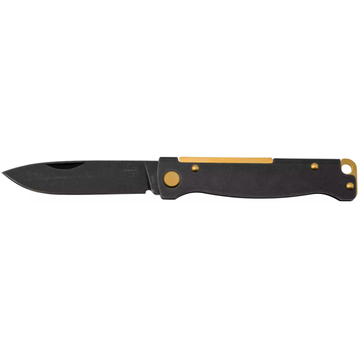 Нож Boker Plus Atlas Black Stonewash Brass  