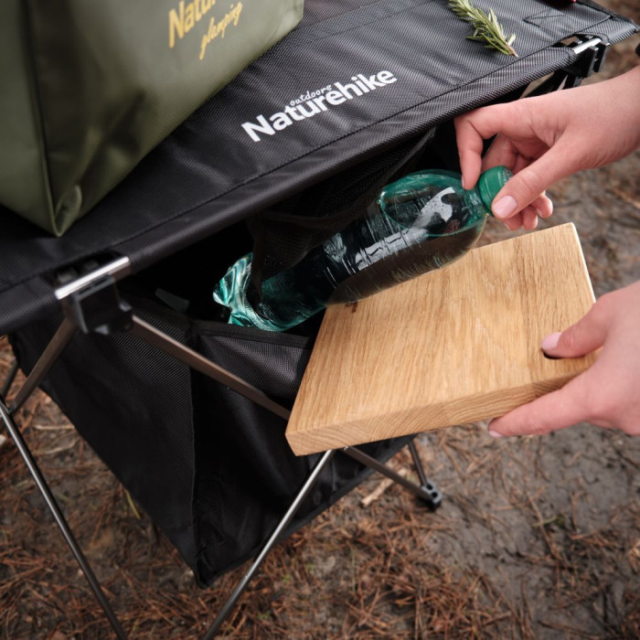 Стол складной с коробкой для хранения Naturehike NH19JJ084, 1680D Oxford / алюминий, черный  