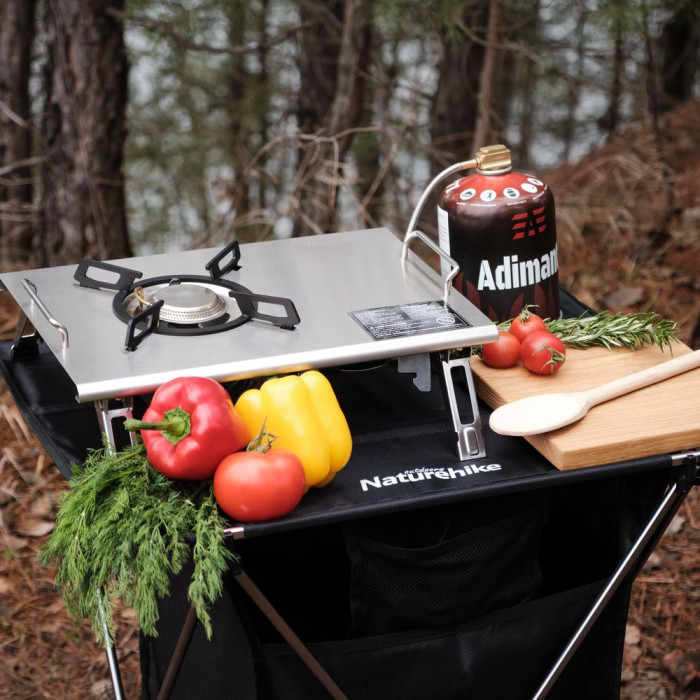 Стол складной с коробкой для хранения Naturehike NH19JJ084, 1680D Oxford / алюминий, черный  