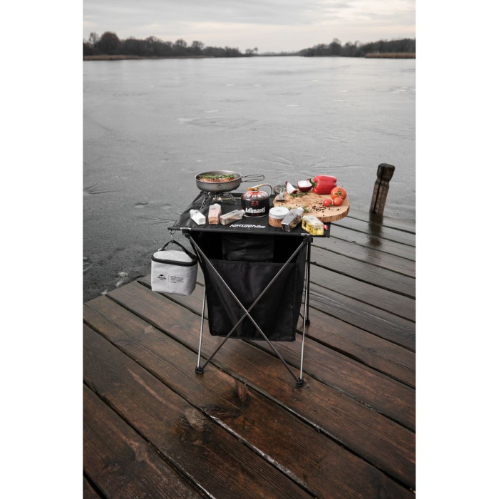 Стол складной с коробкой для хранения Naturehike NH19JJ084, 1680D Oxford / алюминий, черный  