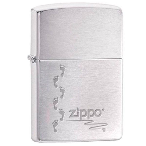Зажигалка Zippo Footprints Black Ice 324632  