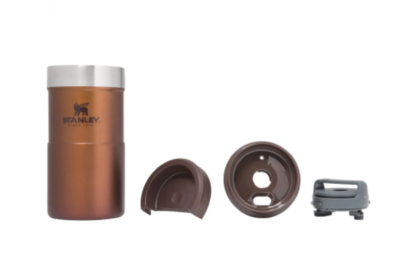 Термочашка Stanley Classic Never Leak - оранжевая - 0.25 л.  