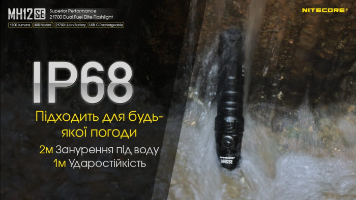 Фонарь Nitecore MH12SE (SFT-40-W LED, 1800 люмен)  