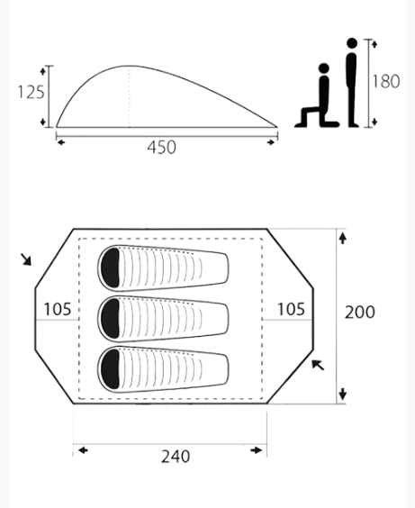 Палатка Trimm VISION-DSL orange  