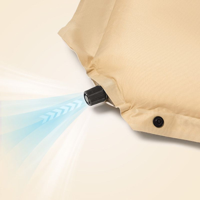 Коврик самонадувающийся двухместный с подушкой Naturehike CNK2300DZ014, 60 мм, бежевый (6976507663922)  