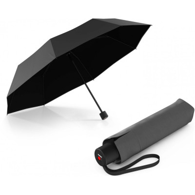 Зонт Knirps A.050 Dark Grey Black HeatShield Мех / Складной / 8 спиц / D98x24см