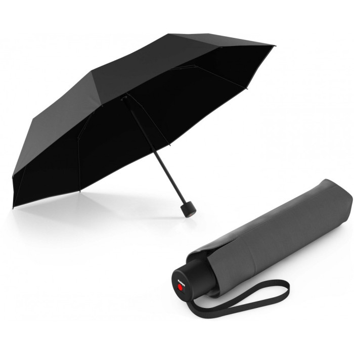 Зонт Knirps A.050 Dark Grey Black HeatShield Мех / Складной / 8 спиц / D98x24см  