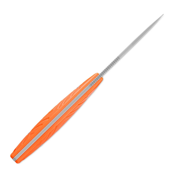 Нож с чехлом туристический SRM Fossa 605T-GJ, (8.8 см) 14C28N / G10 оранжевый  