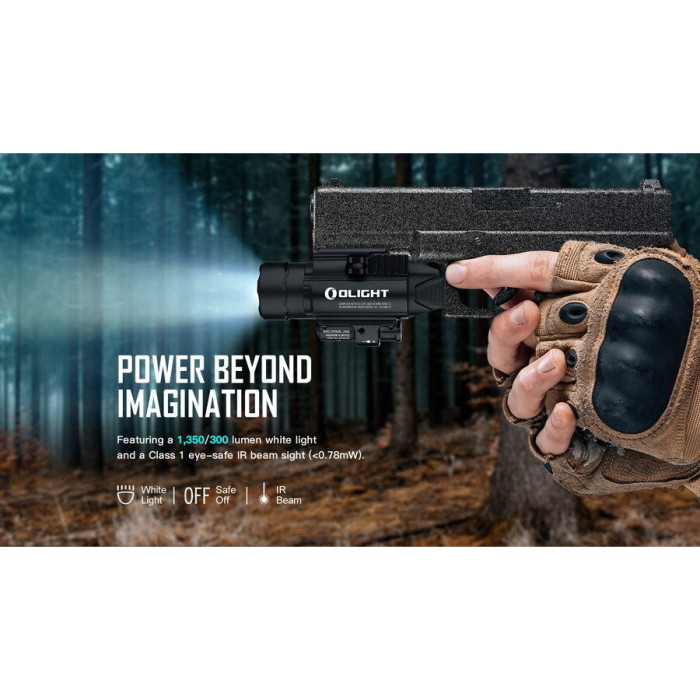 Тактический фонарь Olight BALDR IR с инфракрасным ЛЦУ, 1350 лм.,черный  