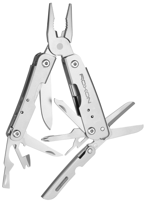 Мини мультитул Roxon M2 с сменными битами, серый  